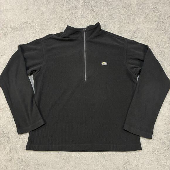 Lowe Alpine Black 1/4 Zip Thermal Waffle Knit Pullover Jacket Womens Size Medium - Picture 1 of 9